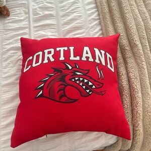 Red Cortland Dragon Throw Pillow